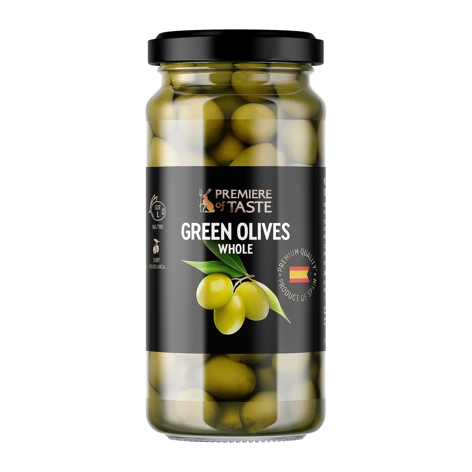 Изображение товара Зеленые оливки с косточкой Premiere of Taste 340 г натуральный продукт