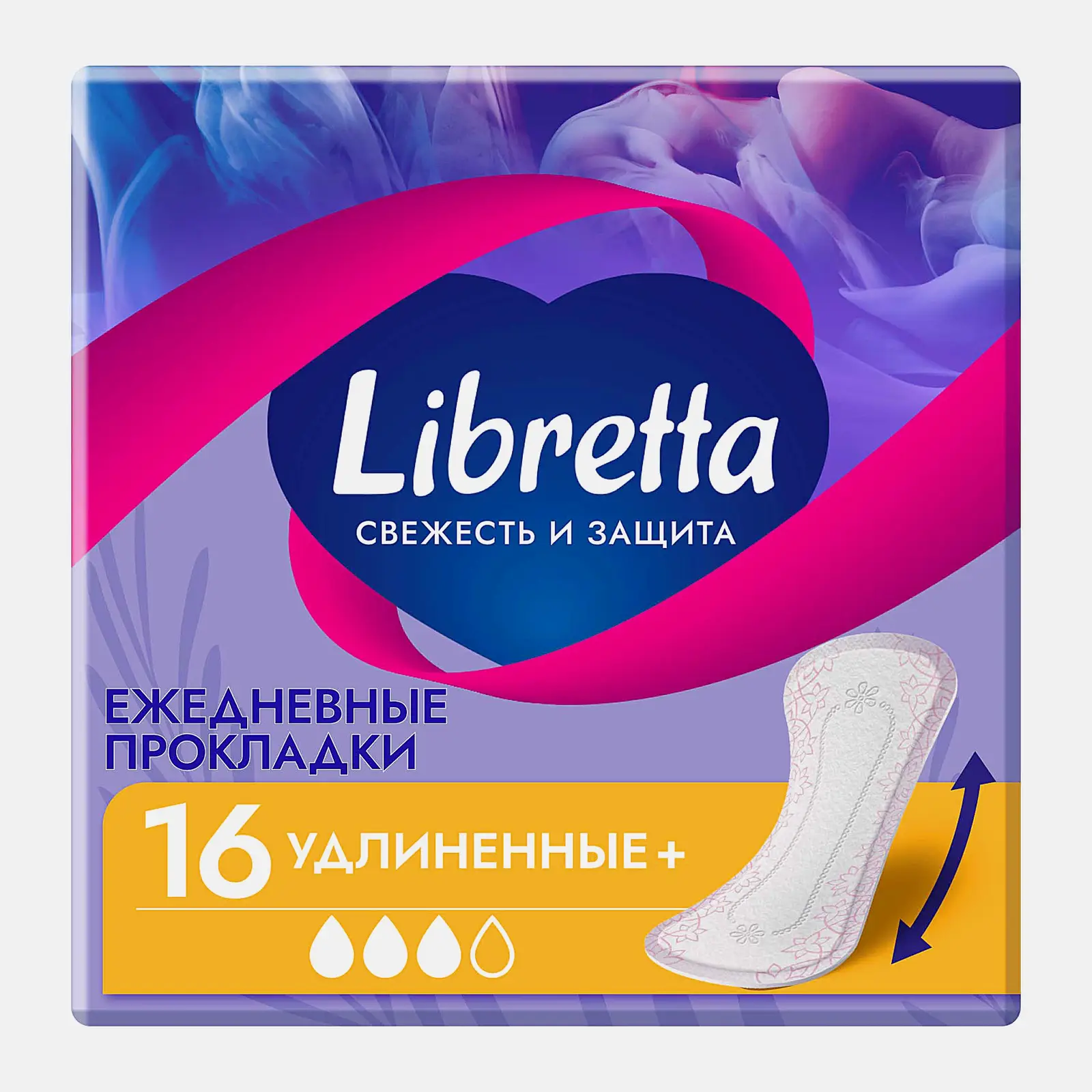 Удлиненные ежедневные прокладки Свежесть и защита Libretta 16шт