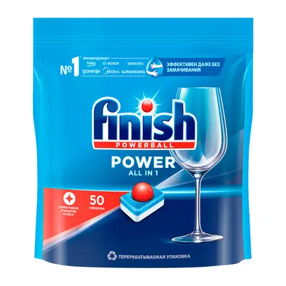 Изображение товара Таблетки для посудомоечных машин Finish All in 1 50шт