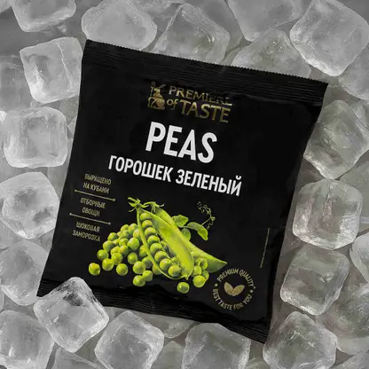 Горошек зелёный быстрозамороженный Premiere of Taste 400г
