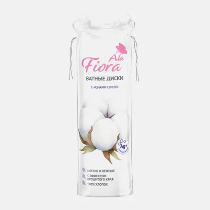 Ватные диски с ионами серебра Ala Fiora 80шт
