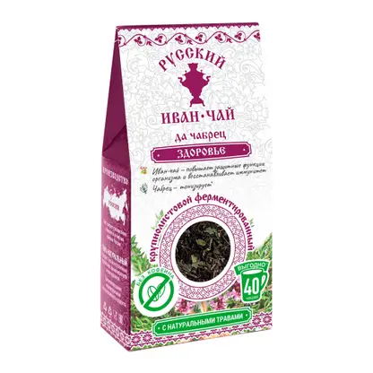 Изображение товара Чай травяной Русский Иван-Чай крупнолистовой ферментированный с чабрецом 50г