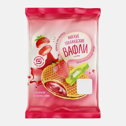 Вафли Голландские мягкие с начинкой клубника-киви 150г