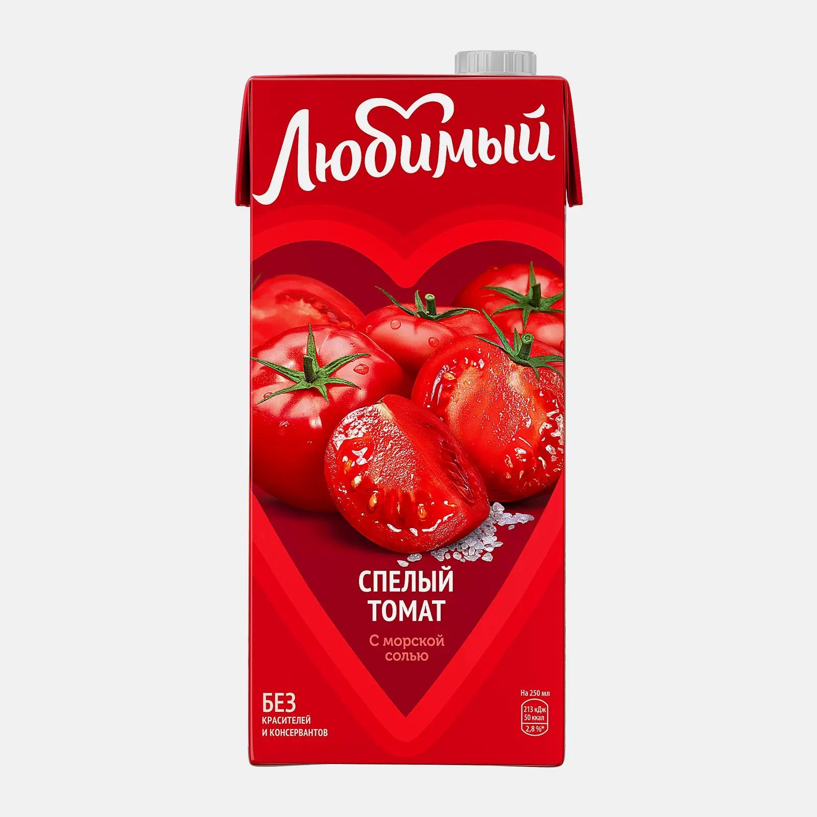Изображение товара Напиток Любимый Спелый томат 950 мл натуральный томатный сок в Тетра пак