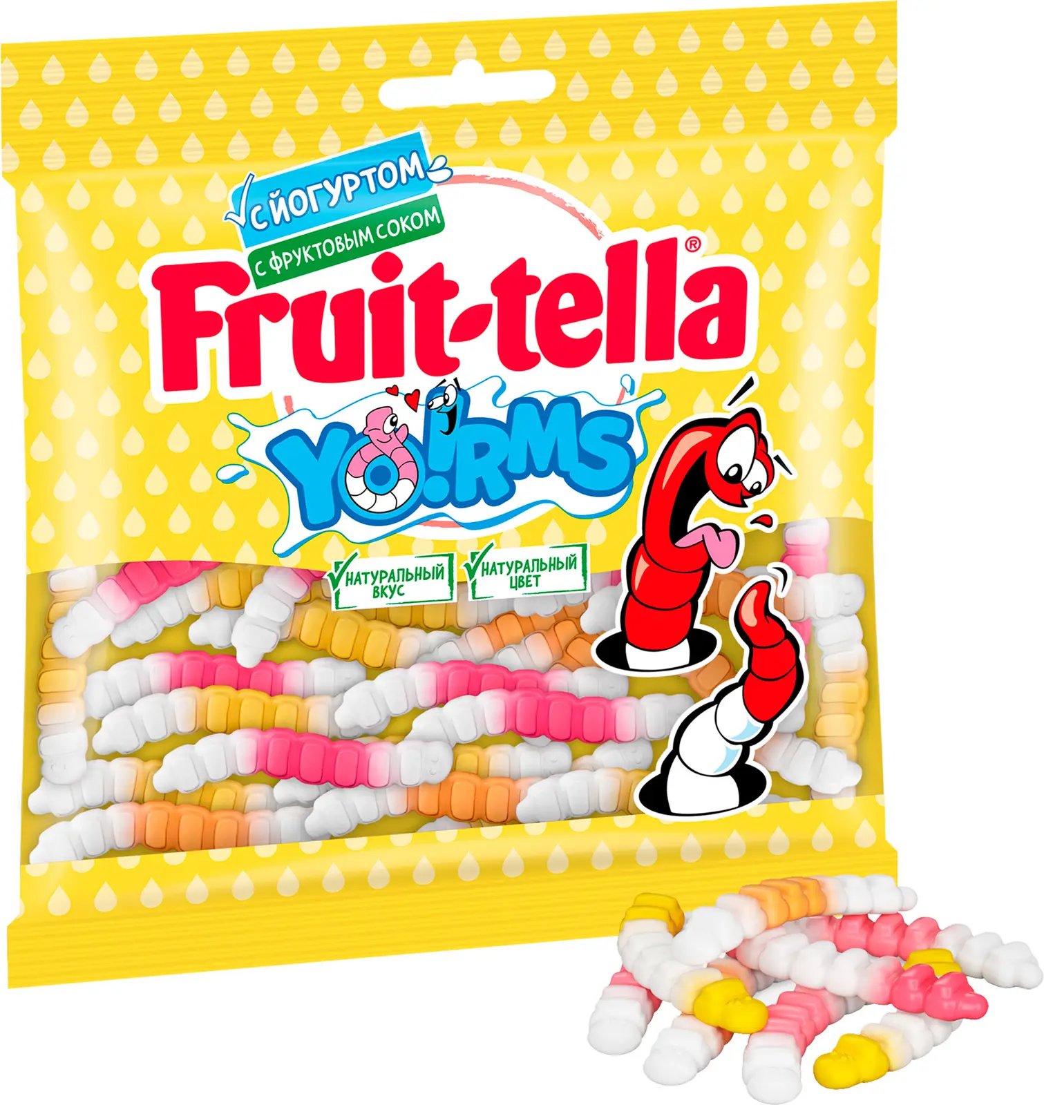 Жевательный мармелад Fruittella Yorms 138г - Магнит-Продукты