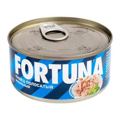 Изображение товара Тунец Fortuna рубленый в собственном соку 185г - готов к употреблению