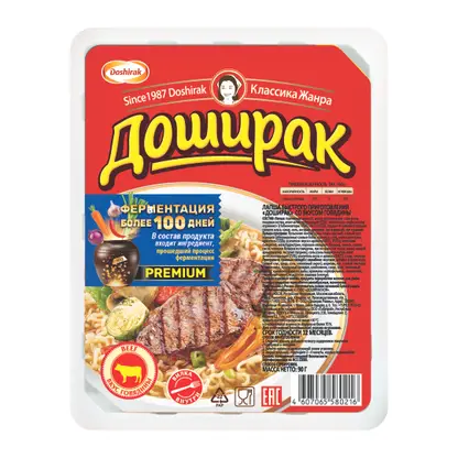 Изображение товара Лапша Доширак со вкусом говядины 90г