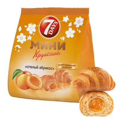 Изображение товара Круассаны мини Спелый абрикос 7 Days 265г