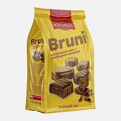 Кекс глазированный с начинкой со вкусом шоколада Bruni 190г