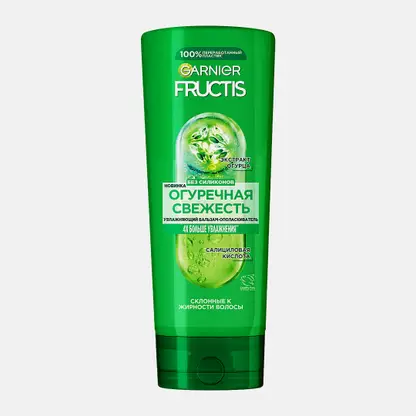 Бальзам-ополаскиватель Garnier Fructis Укрепляющий Огуречная свежесть для волос склонных к жирности 387мл