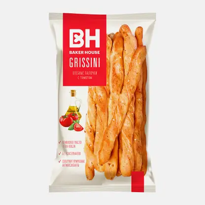 Хлебные палочки Grissini с томатом Baker House 80г