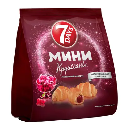 Изображение товара Круассан мини черешневый десерт 7 Days 265г