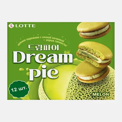 Печенье Дрим пай со вкусом дыни Lotte 276г