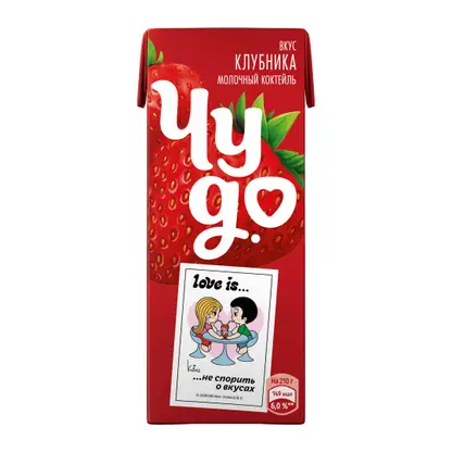 Изображение товара Коктейль молочный Чудо со вкусом Клубника 2% 210г