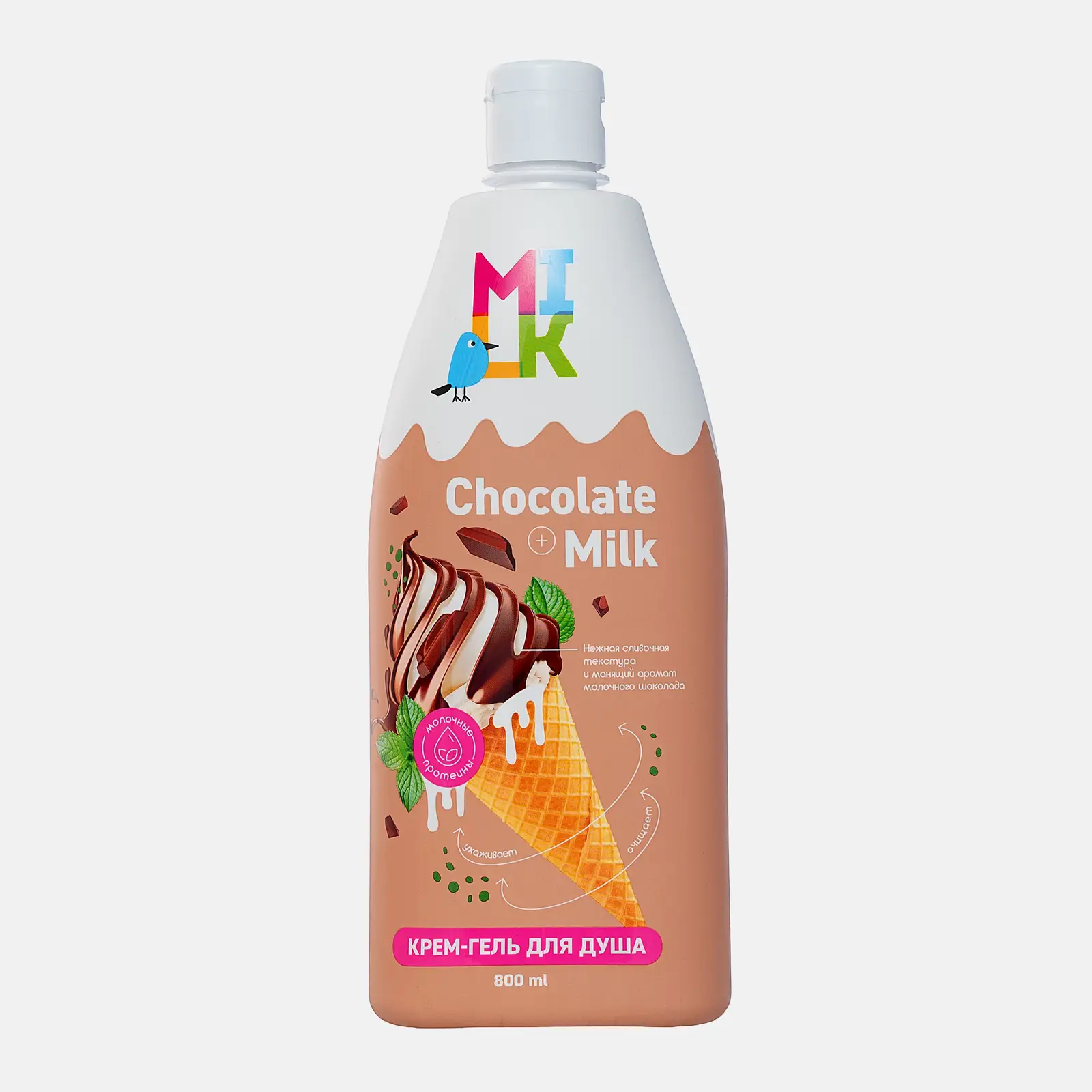 Гель-крем для душа Milk Молоко-шоколад 800мл