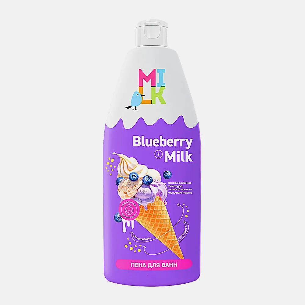 Пена для ванн Молоко и черника Milk 800мл