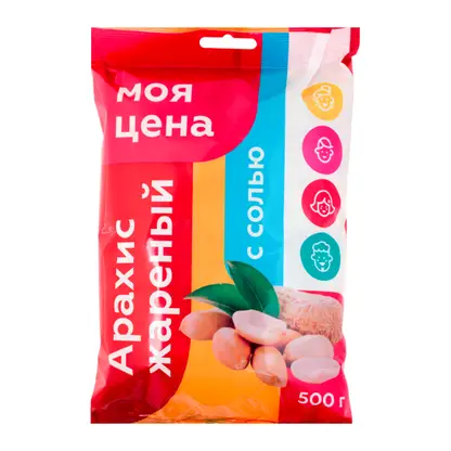 Изображение товара Арахис Моя цена жареный соленый 500г