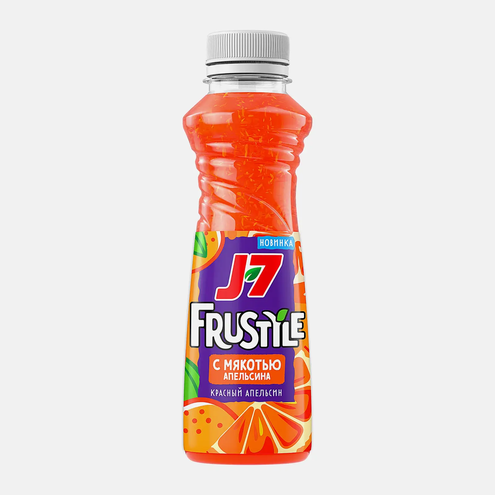 Изображение товара Напиток J7 Frustyle апельсин-красный апельсин 385 мл удобная пластиковая бутылка