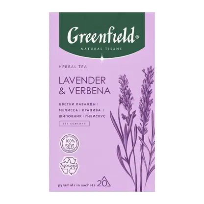 Изображение товара Greenfield Natural Tisane Lavender&Verbena 20 пакетов для расслабления и сна