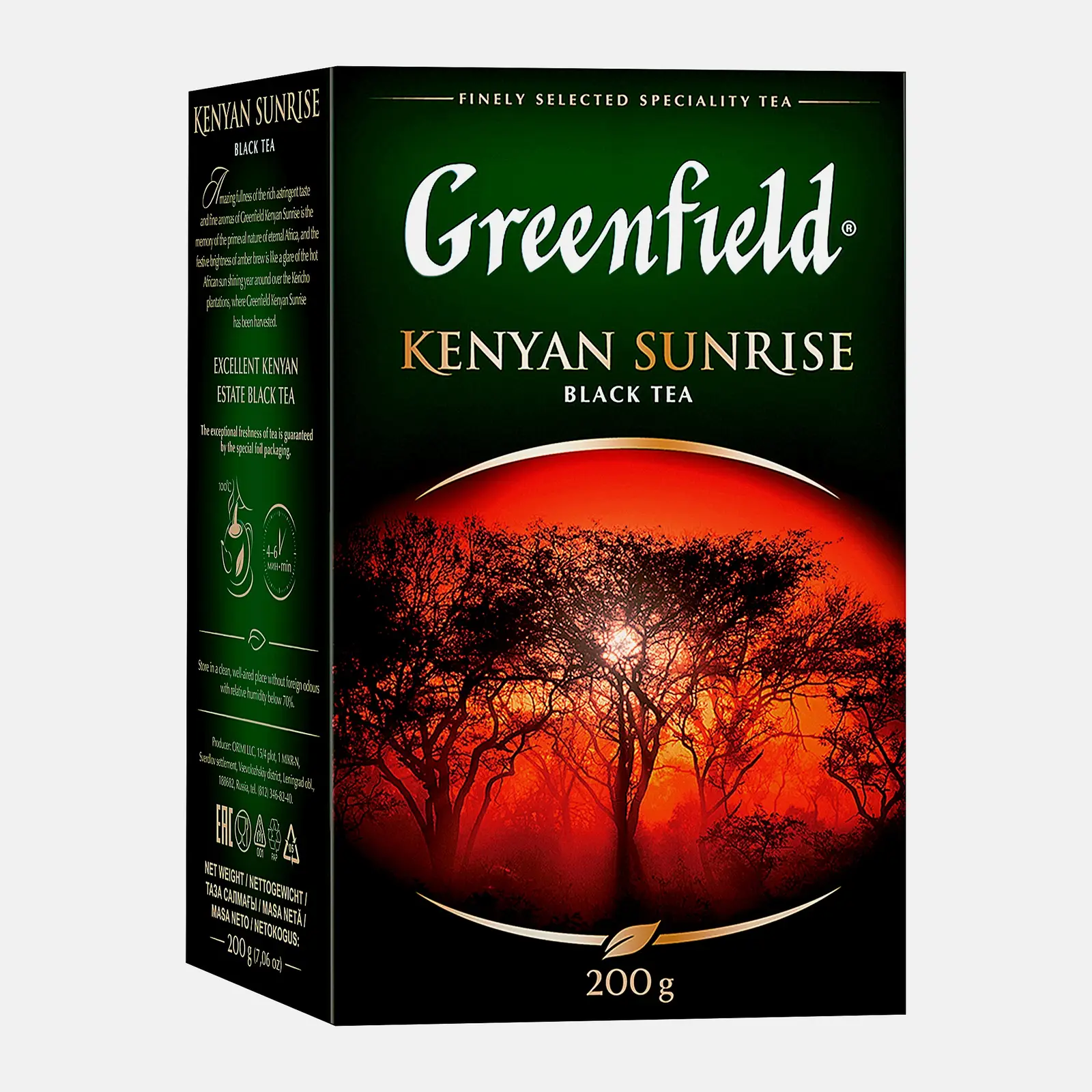 Чай черный Greenfield Kenyan Sunrise 200г - фото 2 Чай черный Greenfield Kenyan Sunrise 200г - фото 2