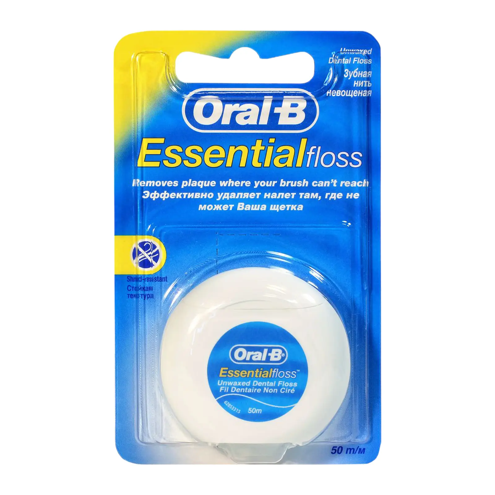 Зубная нить ORAL-B Essential Floss невощеная/мятная 50м