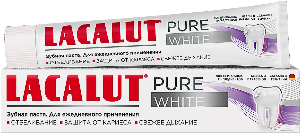 Зубная паста Lacalut Pure White 75мл