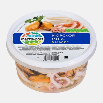 Морской микс Меридиан в масле 430г
