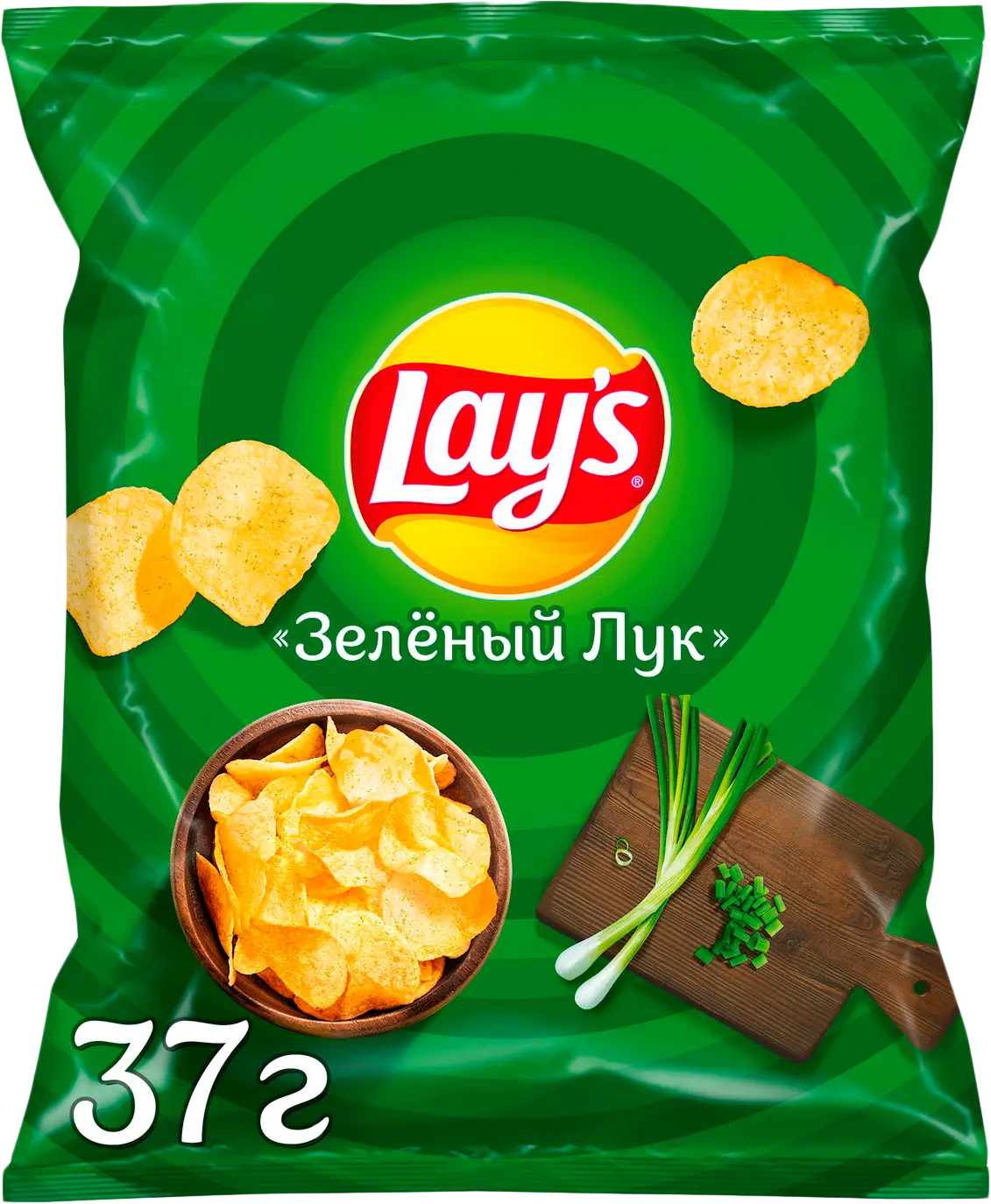 Чипсы Lays Молодой Зеленый лук 37г - Магнит-Продукты