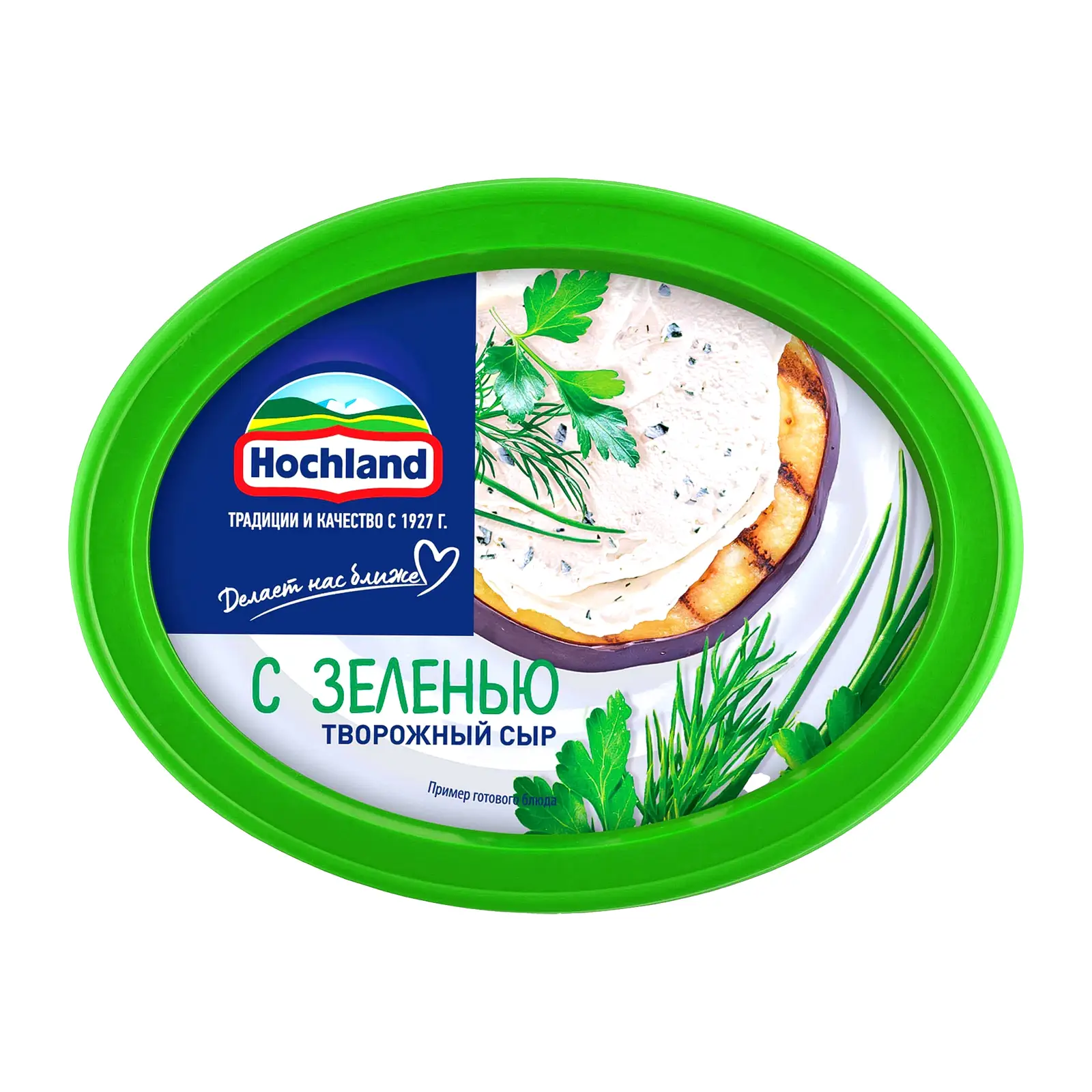 Изображение товара Сыр творожный Hochland с зеленью 60% 140г