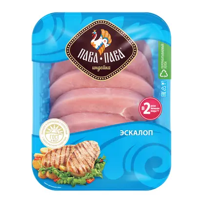 Изображение товара Эскалоп Пава Пава индейка 600г