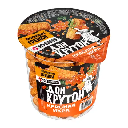 Изображение товара Гренки Дон Крутон Красная икра пшеничные 130г