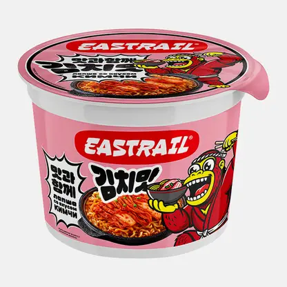 Лапша быстрого приготовления со вкусом кимчи и острой курицы Eastrail 105г