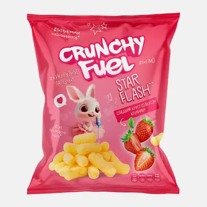 Кукурузные палочки со вкусом Клубники Crunchy Fuel 100г