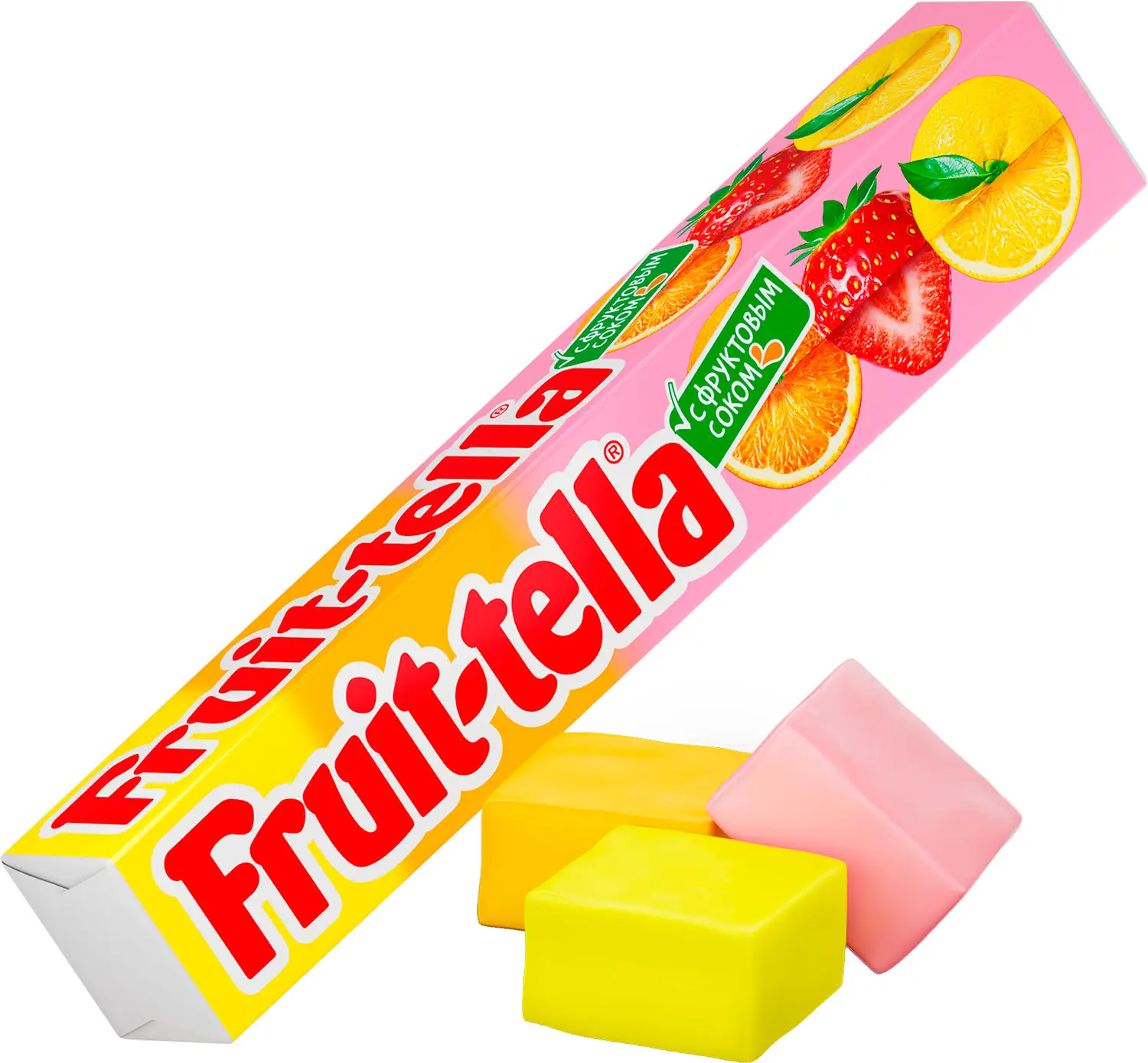 Жевательные конфеты Fruittella Ассорти клубника апельсин лимон 41г