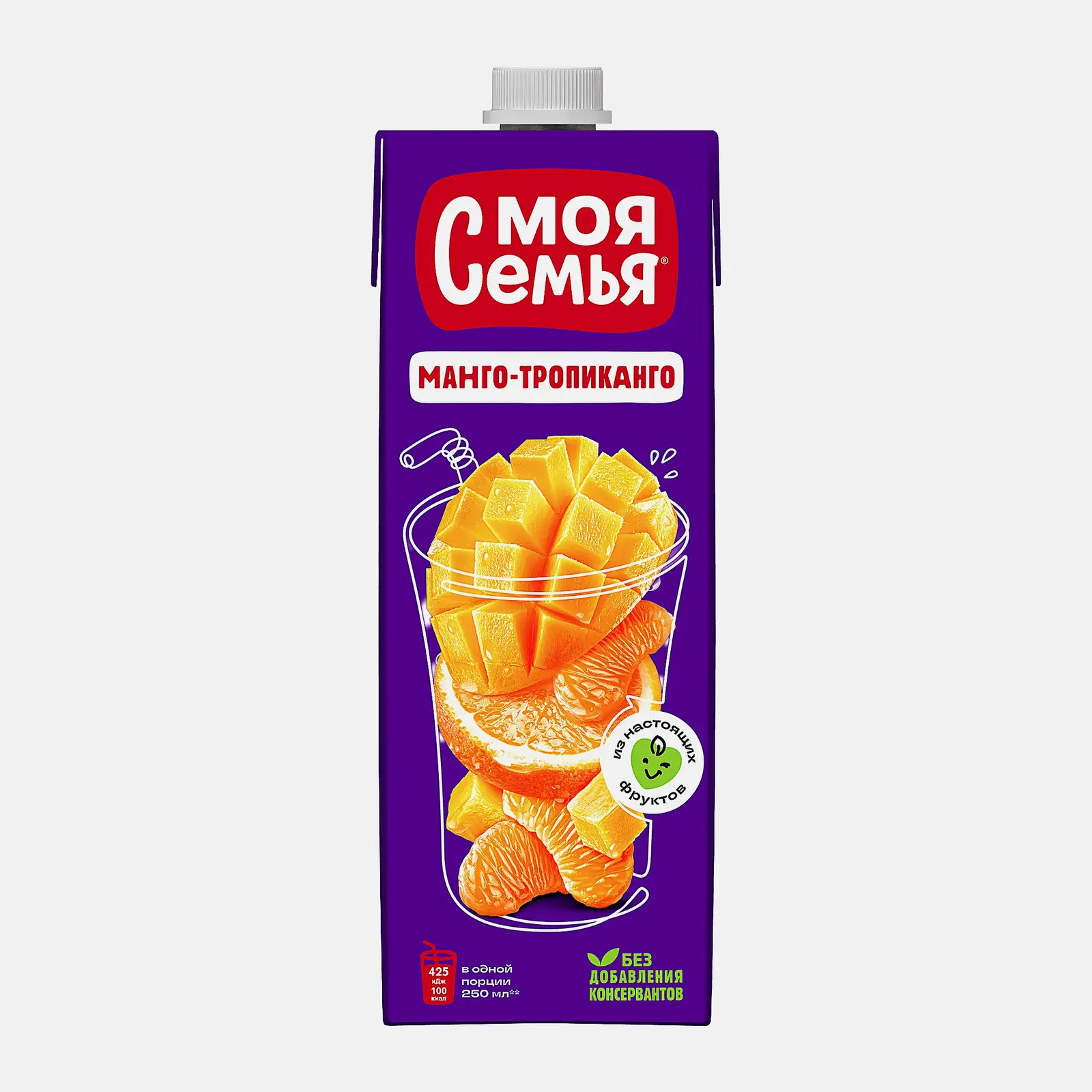 Напиток Моя Семья апельсин мандарин манго 950мл Напиток Моя Семья апельсин мандарин манго 950мл