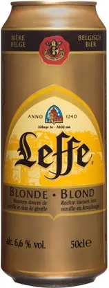 Пиво Leffe Blonde светлое пастеризованное 6.6% 500мл