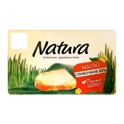 Изображение товара Масло сливочное Natura 82% 160г