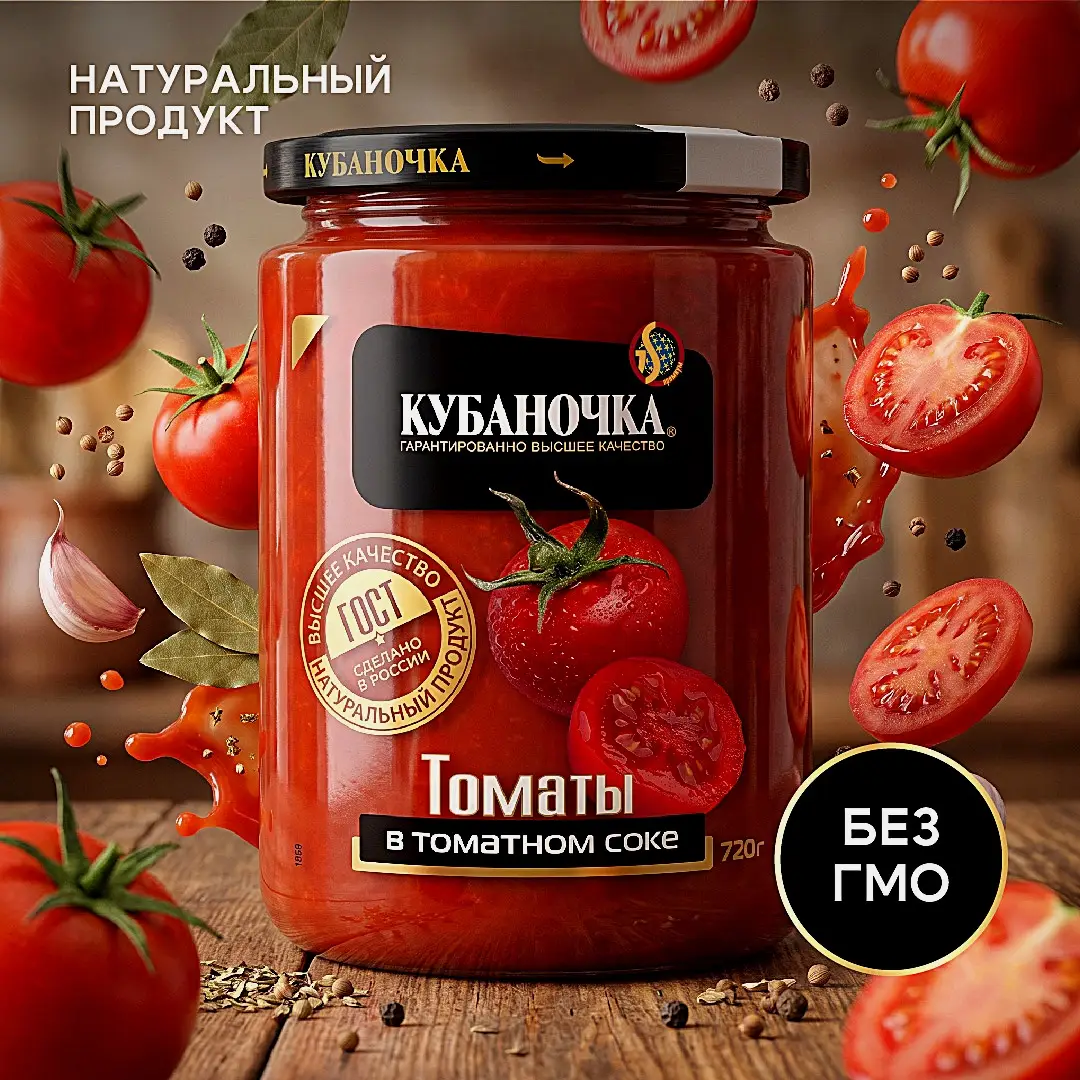 Томаты Кубаночка в томатном соке 680г - фото 3