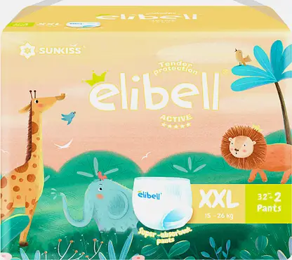 Подгузники-трусики Elibell Active р.XXL 15-26кг 34шт