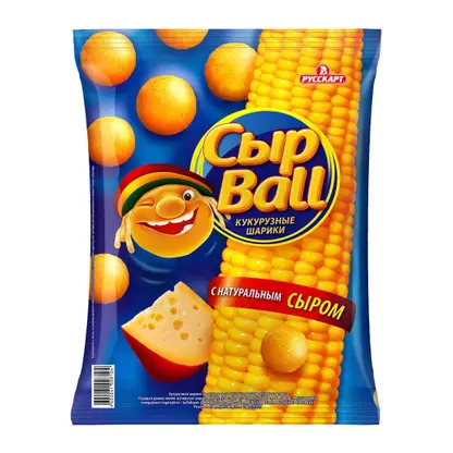 Изображение товара Шарики кукурузные СырBall со вкусом сыра 140г