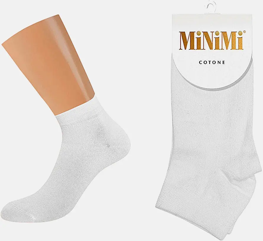 Носки женские Minimi Cotone 1201 белые р.23-25 (36-38) в ассортименте