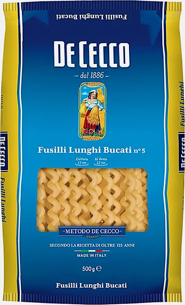 Макароны De Cecco Фусилли Лунги Букати 500г Макароны De Cecco Фусилли Лунги Букати 500г