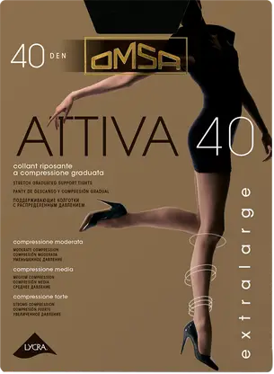 Изображение товара Колготки женские Omsa Attiva 40 черные р.XXL Изображение товара Колготки женские Omsa Attiva 40 черные р.XXL