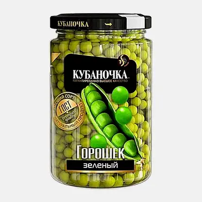Горошек зеленый Кубаночка 370г