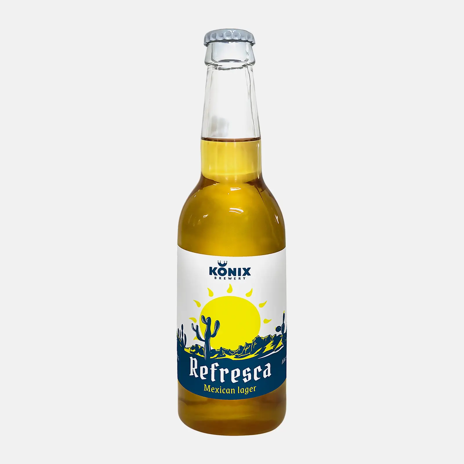 Пивной напиток фильтрованный Refresca Konix 4.8% 330мл Пивной напиток фильтрованный Refresca Konix 4.8% 330мл