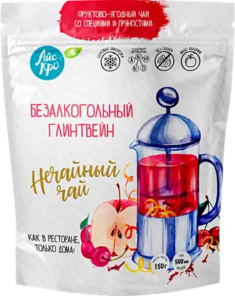 Изображение товара Чайный напиток Айскро глинтвейн 150г натуральные специи и замороженные фрукты