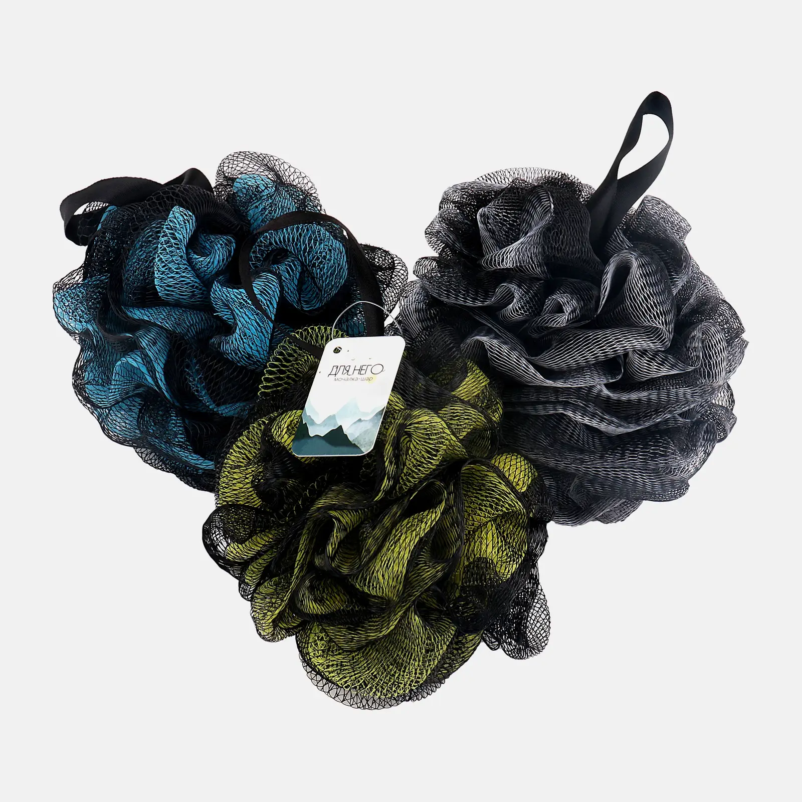 Мочалка-шар в ассортименте 50г 12*12*12см