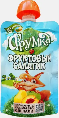 Пюре детское Фрумка фруктовый салатик с 5 месяцев 90г