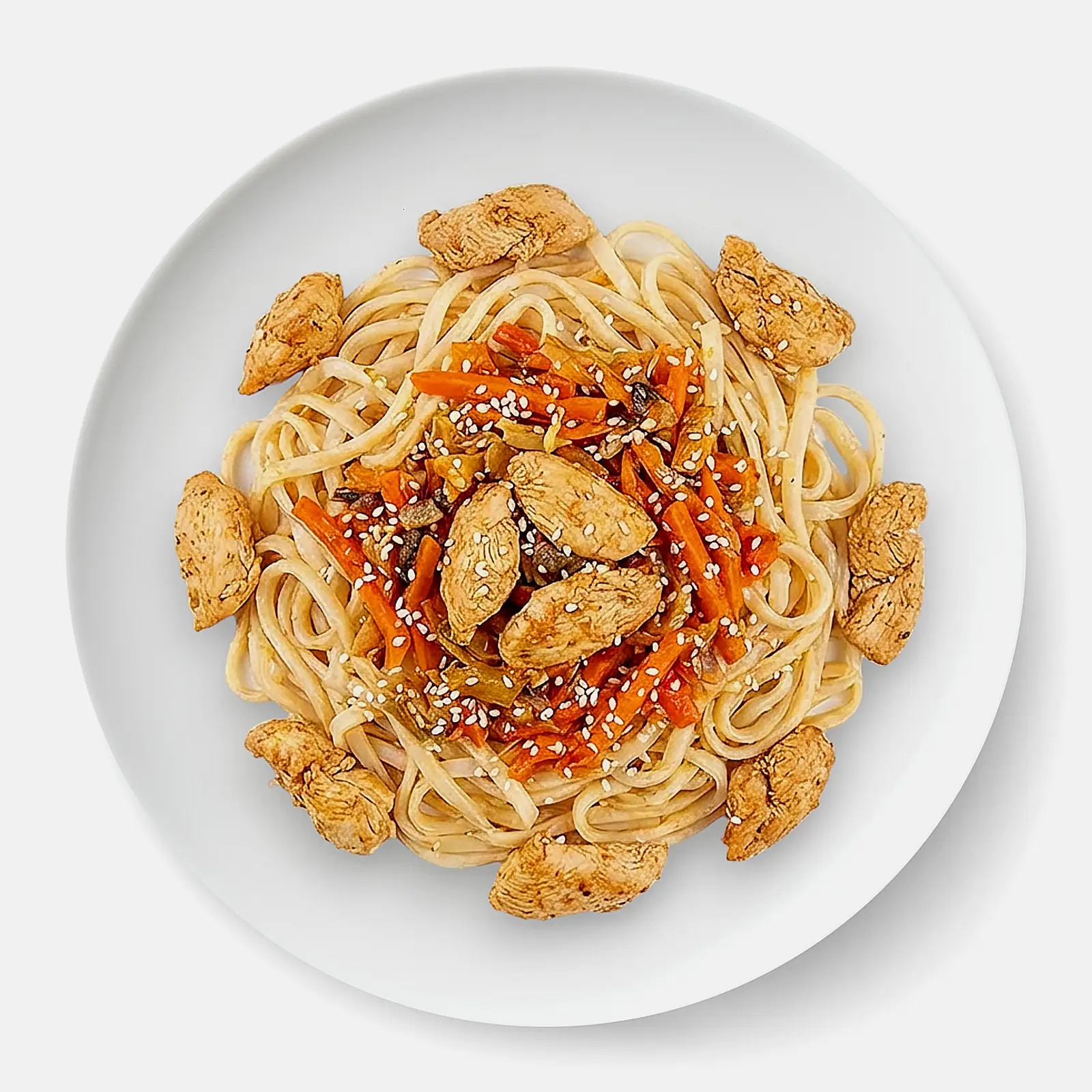 Изображение товара Лапша удон с курицей и овощами в азиатском стиле 250г - вкусное и быстрое блюдо Изображение товара Лапша удон с курицей и овощами в азиатском стиле 250г - вкусное и быстрое блюдо