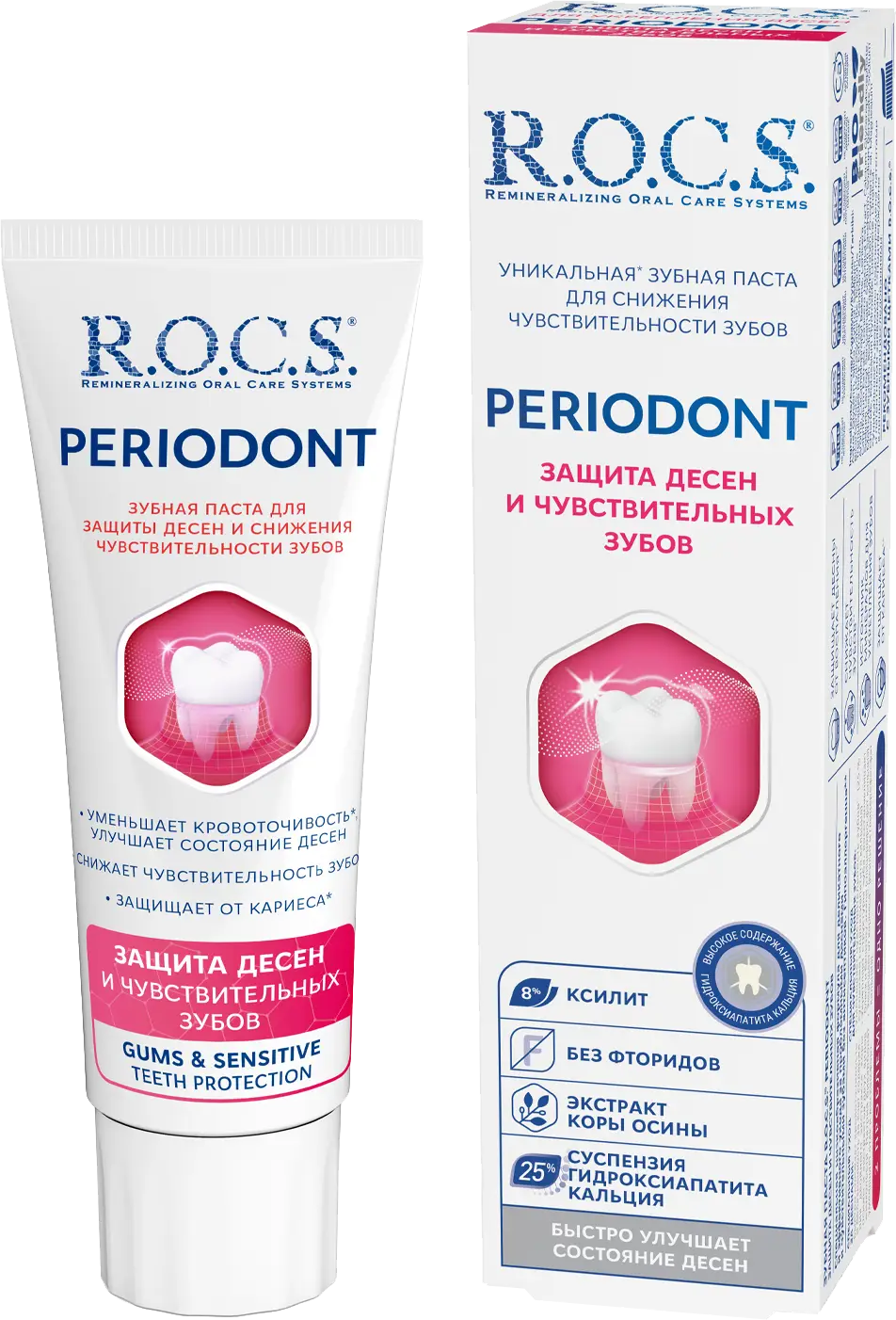 Зубная паста R.O.C.S для защиты десен и чувствительных зубов 94г